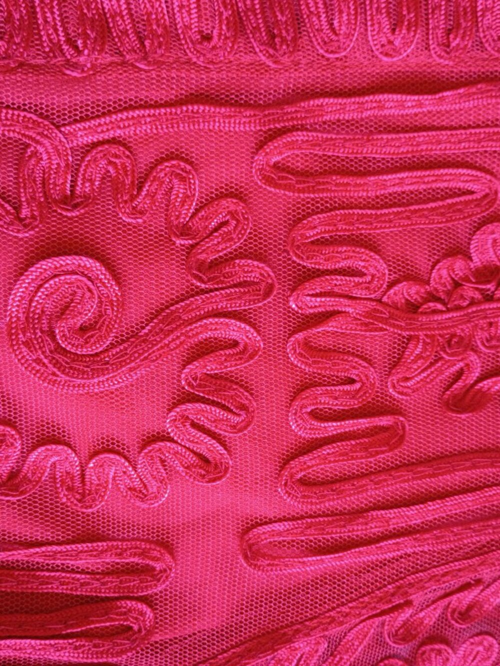 UNIQUE! Weavz Red Size XL Jacket with Ribbon Accents